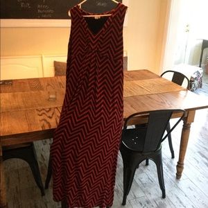 Chico’s Maxi Dress in Red and Black